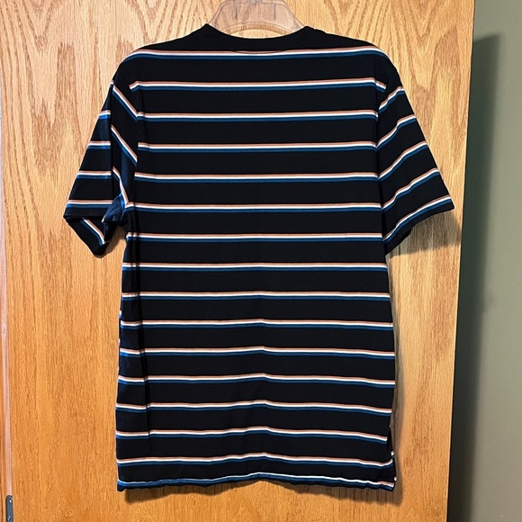 Nike Men's Navy Tee with Blue and White Stripes - Picture 8 of 9